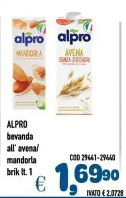 Del Prete Distribuzioni ALPRO bevanda all' avenal mandorla brik offerta