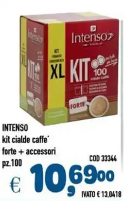 Del Prete Distribuzioni INTENSO kit cialde caffe forte + accessori pz.100 offerta