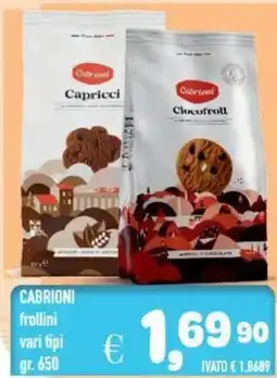 Del Prete Distribuzioni CABRIONI frollini offerta