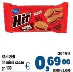 Del Prete Distribuzioni BAHLSEN 90 hit minis cacao offerta