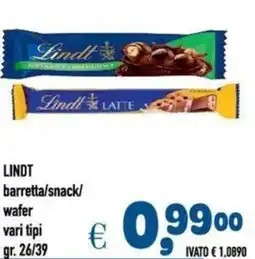 Del Prete Distribuzioni LINDT barretta/snack/ wafer offerta