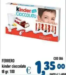 Del Prete Distribuzioni FERRERO kinder cioccolato offerta