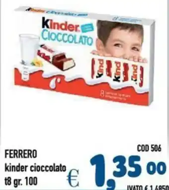 Del Prete Distribuzioni FERRERO kinder cioccolato offerta