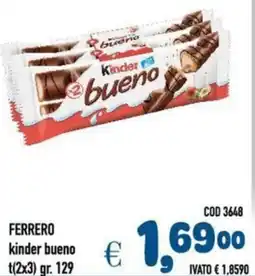 Del Prete Distribuzioni FERRERO kinder bueno t(2x3) offerta