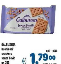 Del Prete Distribuzioni GALBUSERA buonicosi' crackers senza lieviti offerta