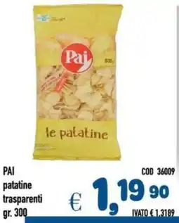 Del Prete Distribuzioni PAI patatine trasparenti offerta