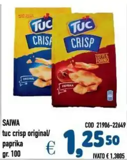 Del Prete Distribuzioni SAIWA tuc crisp original/ paprika offerta