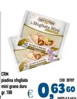 Del Prete Distribuzioni CRM piadina sfogliata mini grano duro offerta