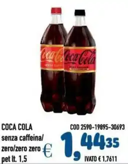 Del Prete Distribuzioni COCA COLA senza caffina/zero/zero zero offerta