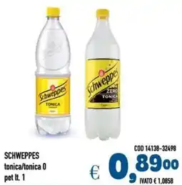 Del Prete Distribuzioni SCHWEPPES tonica/tonica 0 offerta