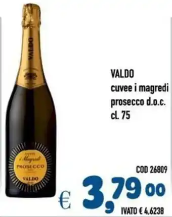 Del Prete Distribuzioni VALDO cuvee i magredi prosecco d.o.c. offerta