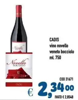 Del Prete Distribuzioni CADIS vino novello veneto bocciolo offerta