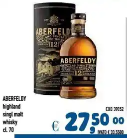 Del Prete Distribuzioni ABERFELDY highland singl malt whisky offerta