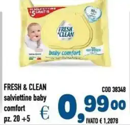 Del Prete Distribuzioni FRESH & CLEAN salviettine baby comfort offerta