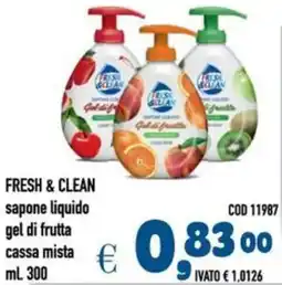 Del Prete Distribuzioni FRESH & CLEAN sapone liquido gel di frutta cassa mista offerta