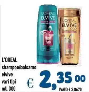 Del Prete Distribuzioni L'OREAL shampoo/balsamo elvive offerta