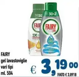 Del Prete Distribuzioni FAIRY gel lavastoviglie offerta