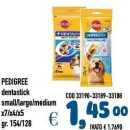 Del Prete Distribuzioni PEDIGREE dentastick small/large/medium offerta