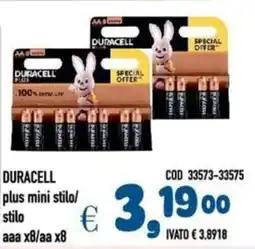 Del Prete Distribuzioni DURACELL plus mini stilo/stilo aaa x8/aa x8 offerta