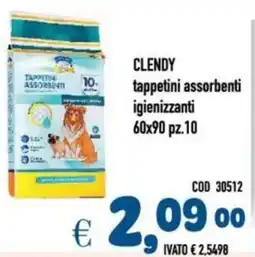 Del Prete Distribuzioni CLENDY tappetini assorbenti igienizzanti 60x90 pz.10 offerta