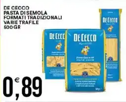 Vantaggio Cash&Carry De cecco pasta di semola formati tradizionali offerta