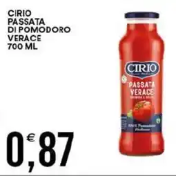 Vantaggio Cash&Carry Cirio passata di pomodoro verace offerta