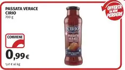 Coop Passata Verace Cirio offerta
