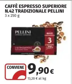 Coop CAFFÈ ESPRESSO SUPERIORE N.42 TRADIZIONALE PELLINI offerta