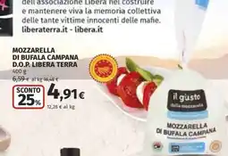 Coop MOZZARELLA DI BUFALA CAMPANA D.O.P. LIBERA TERRA offerta