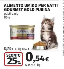 Coop Alimento umido per gatti Gourmet Gold Purina offerta