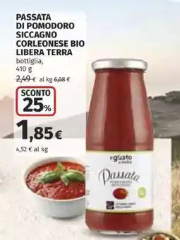 Coop PASSATA DI POMODORO SICCAGNO CORLEONESE BIO LIBERA TERRA offerta