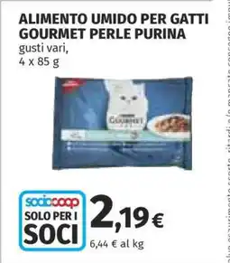 Coop ALIMENTO UMIDO PER GATTI GOURMET PERLE PURINA offerta