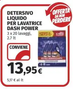 Coop Detersivo Liquido per Lavatrice Dash Power offerta