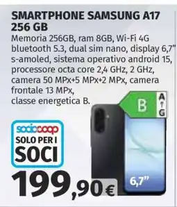 Coop SMARTPHONE SAMSUNG A17 256 GB offerta