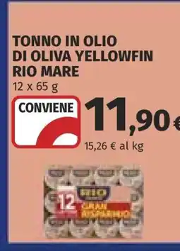 Coop TONNO IN OLIO DI OLIVA YELLOWFIN RIO MARE offerta