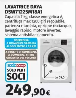 Coop LAVATRICE DAYA DSW71225M18A1 offerta