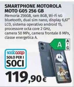 Coop SMARTPHONE MOTOROLA MOTO G05 256 GB offerta