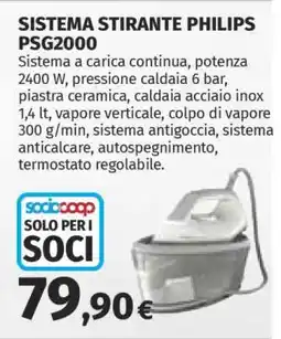Coop SISTEMA STIRANTE PHILIPS PSG2000 offerta