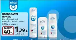 Coop DEODORANTI INFASIL offerta