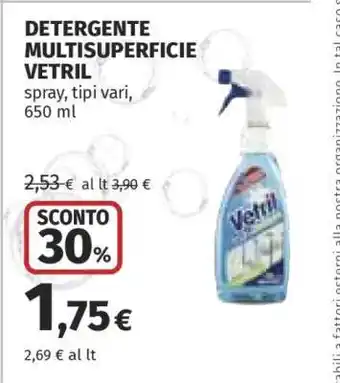 Coop Detergente Multisuperficie Vetril offerta