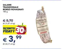 Esselunga SALAME TRADIZIONALE BORGO ROVAGNATI offerta