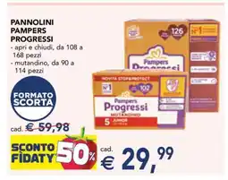 Esselunga Pannolini Pampers Progressi offerta