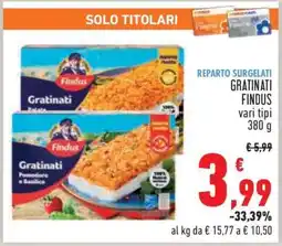 Conad Gratinati Findus offerta