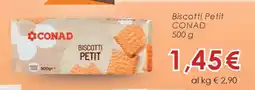 Conad Biscotti Petit offerta
