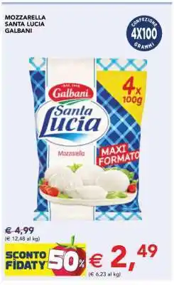 Esselunga MOZZARELLA SANTA LUCIA GALBANI offerta