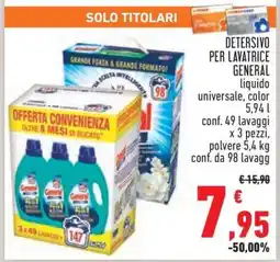 Conad Detersivo per Lavatrice General offerta