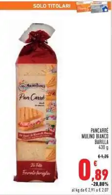 Conad Pancarrè Mulino Bianco Barilla offerta