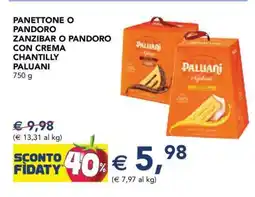 Esselunga PANETTONE O PANDORO ZANZIBAR O PANDORO CON CREMA CHANTILLY PALUANI offerta