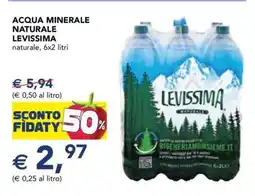 Esselunga Acqua Minerale Naturale Levissima offerta