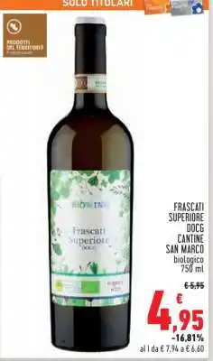 Conad FRASCATI SUPERIORE DOCG CANTINE SAN MARCO biologico offerta